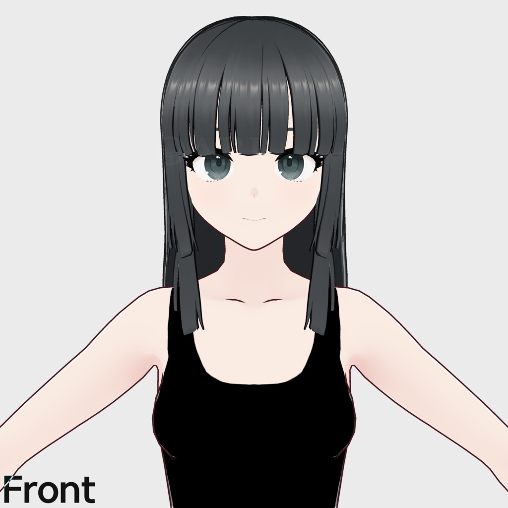 【VRoid】姫カットヘアプリセット / Hime cut hair preset