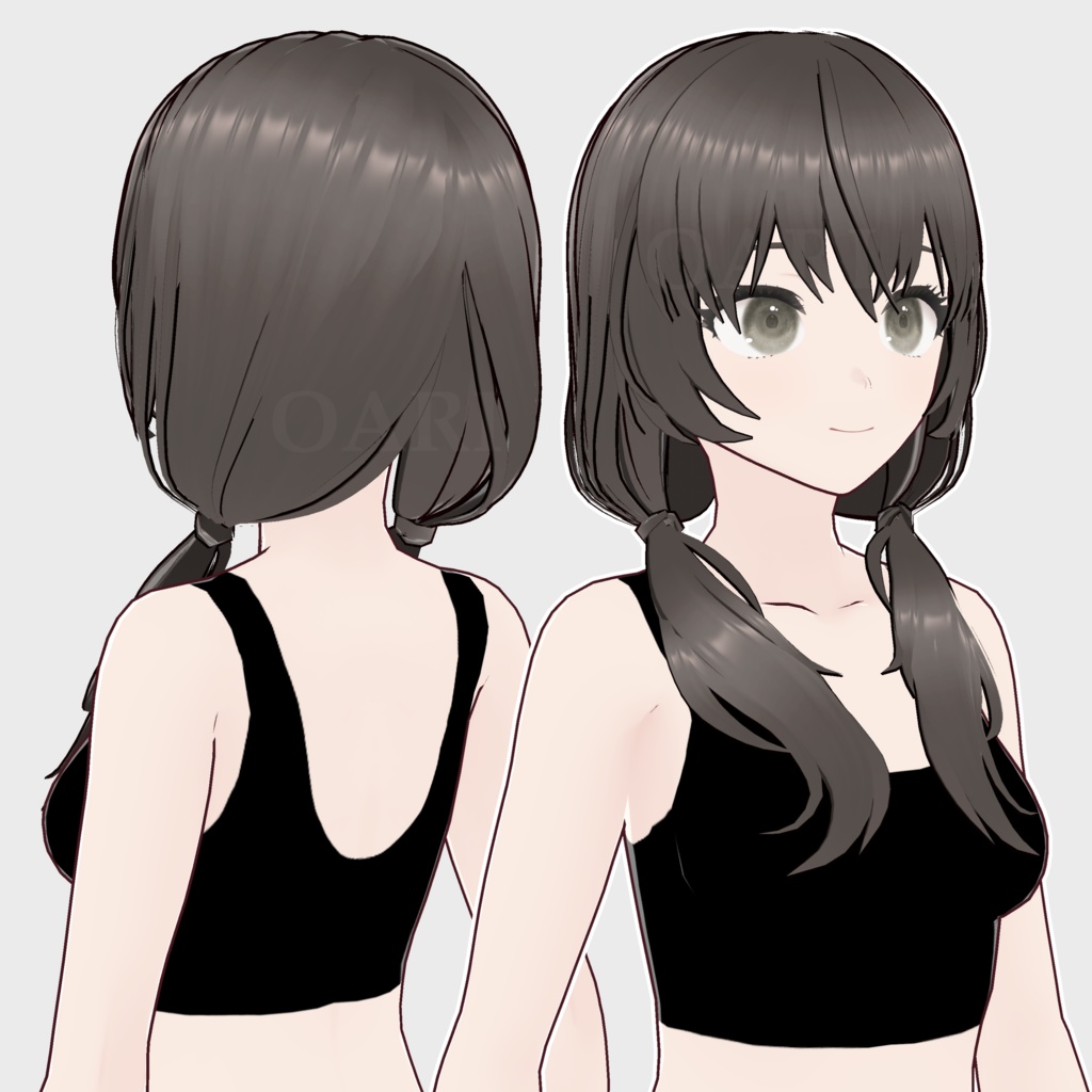 【VRoid】ローテールヘアプリセット / Lowtail hair preset