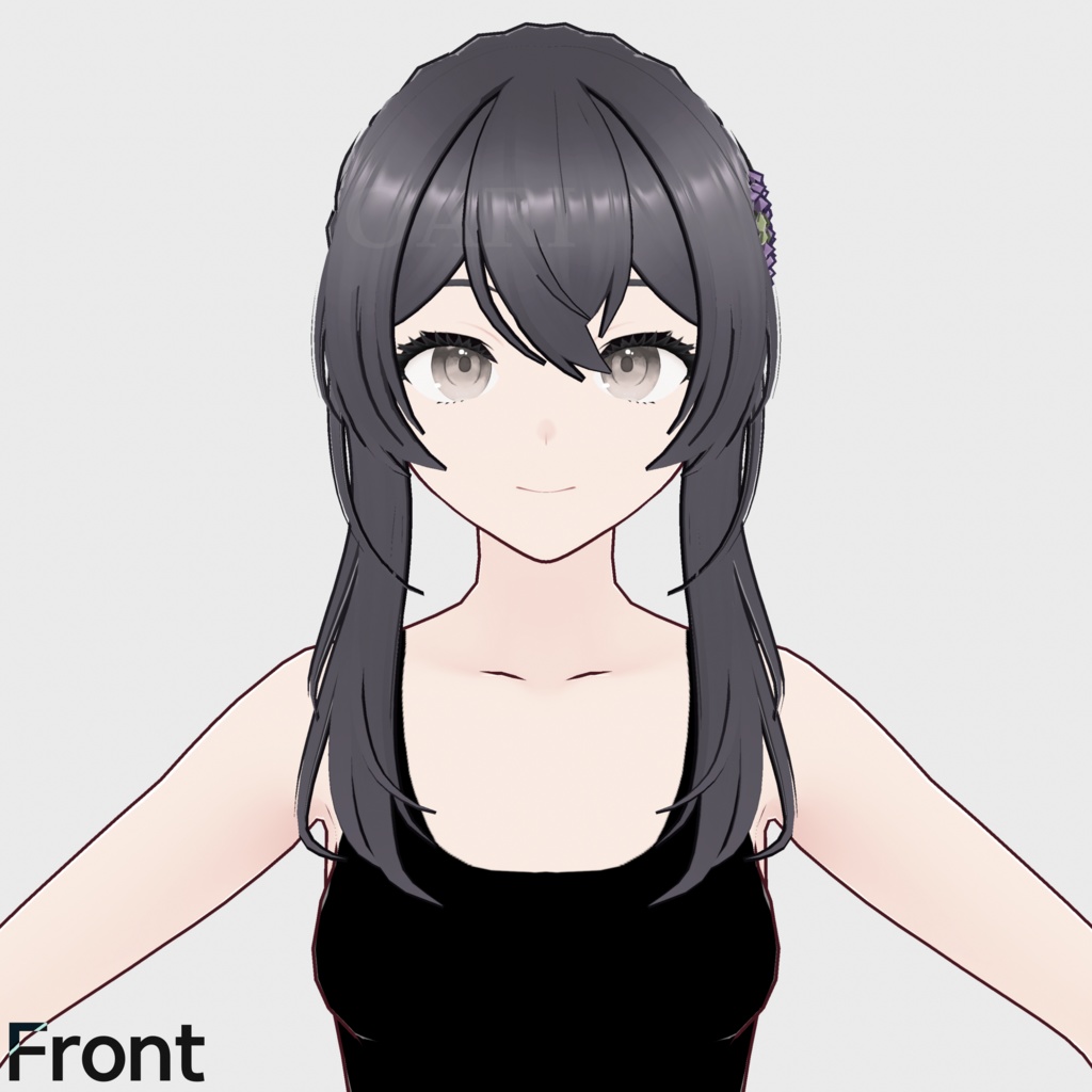 【VRoid】フラワーブレイドヘアプリセット / Flower braid hair preset