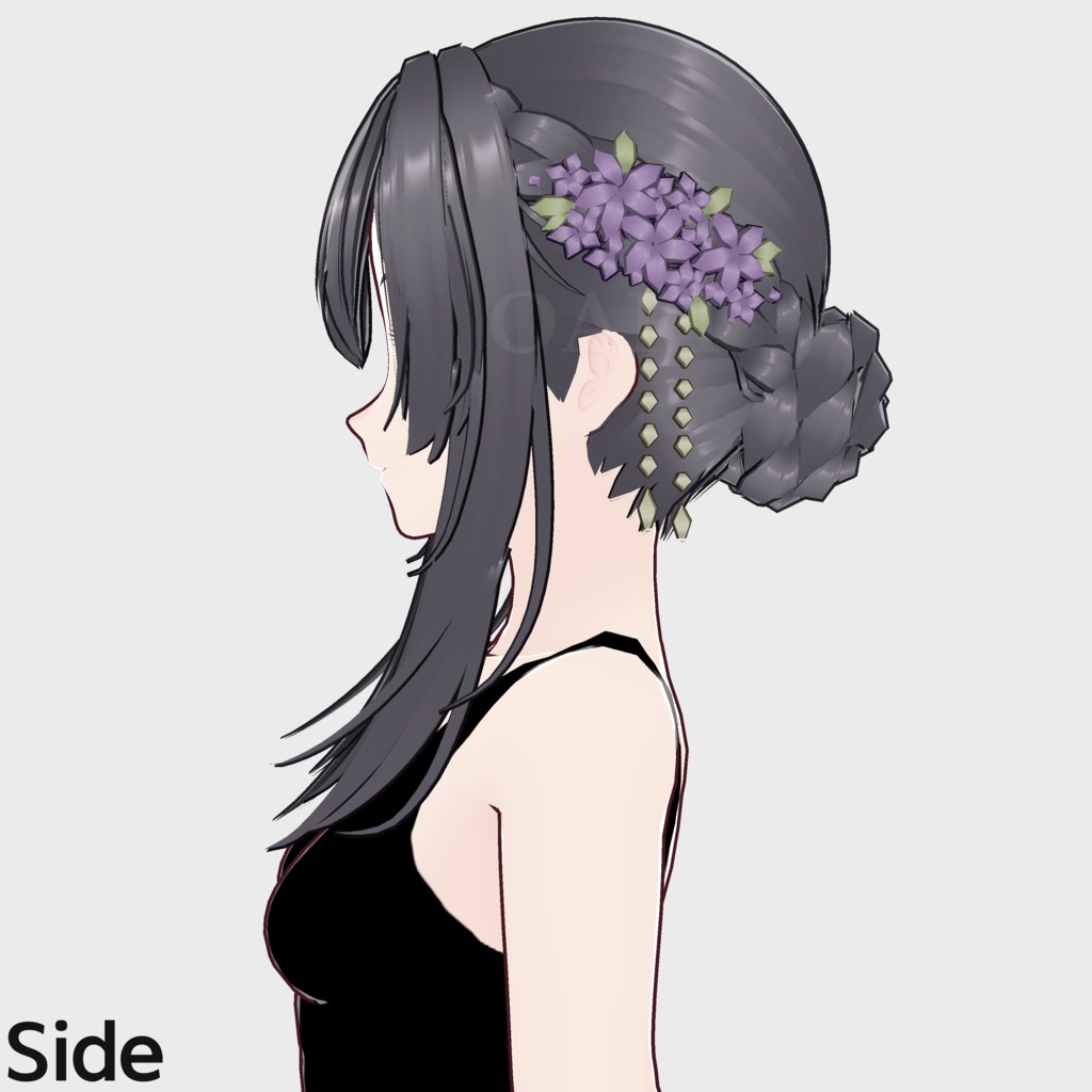 【VRoid】フラワーブレイドヘアプリセット / Flower braid hair preset