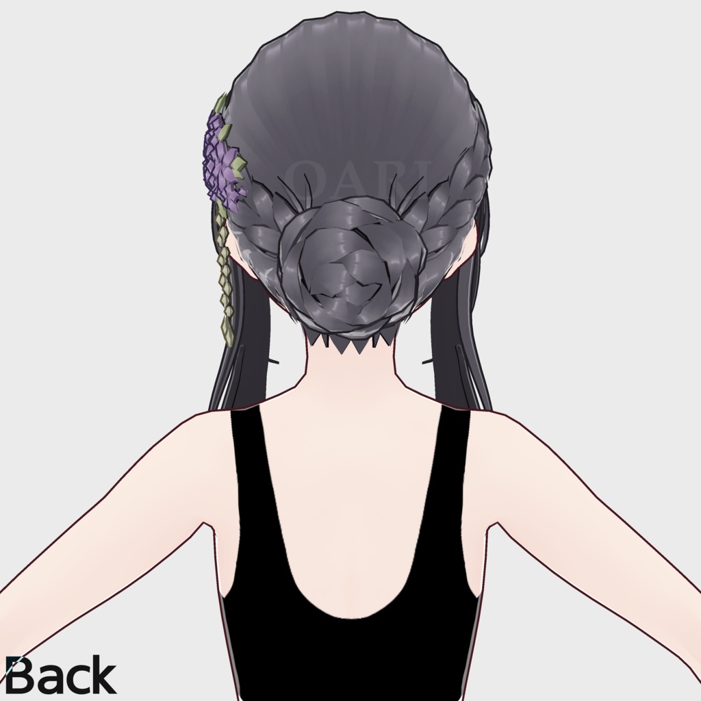 【VRoid】フラワーブレイドヘアプリセット / Flower braid hair preset