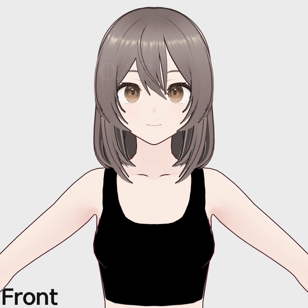 【VRoid】セミロングヘアプリセット / Semi-long hair preset