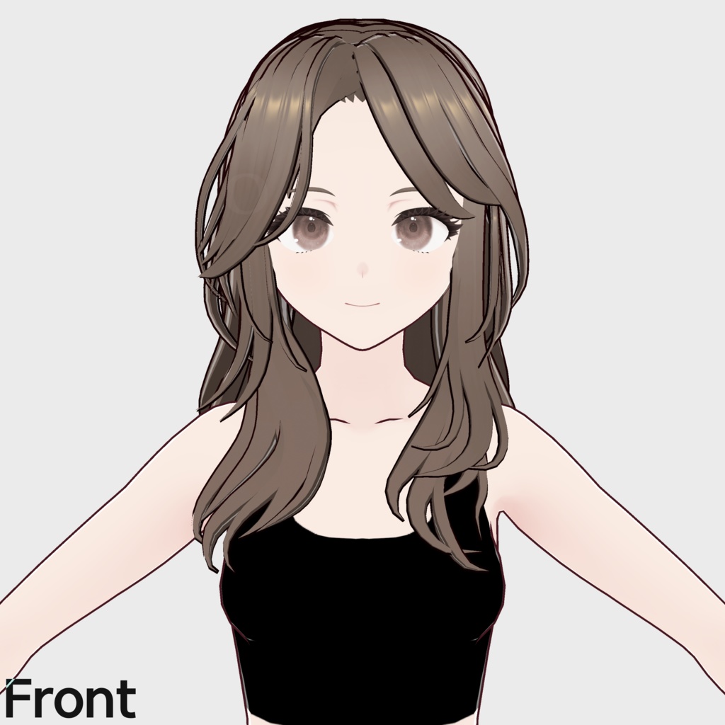 【VRoid】ウェーブロングヘアプリセット / Wavy long hair preset