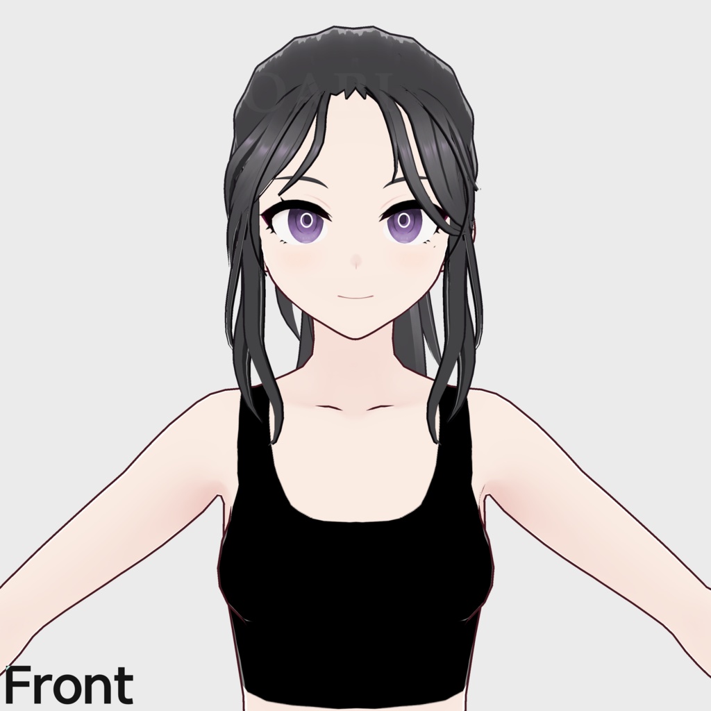 【VRoid】ハイポニーテールヘアプリセット / High ponytail hair preset