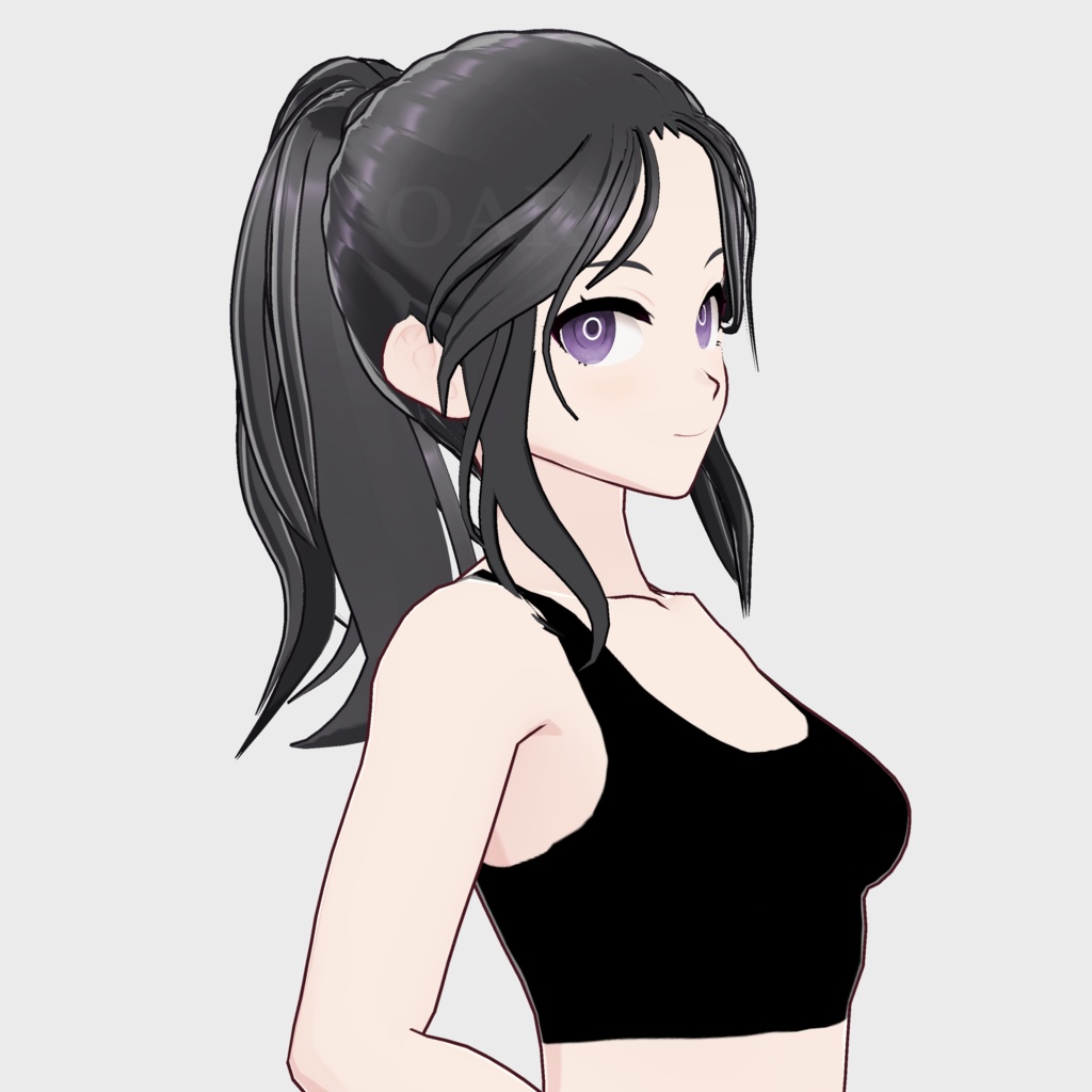 【VRoid】ハイポニーテールヘアプリセット / High ponytail hair preset