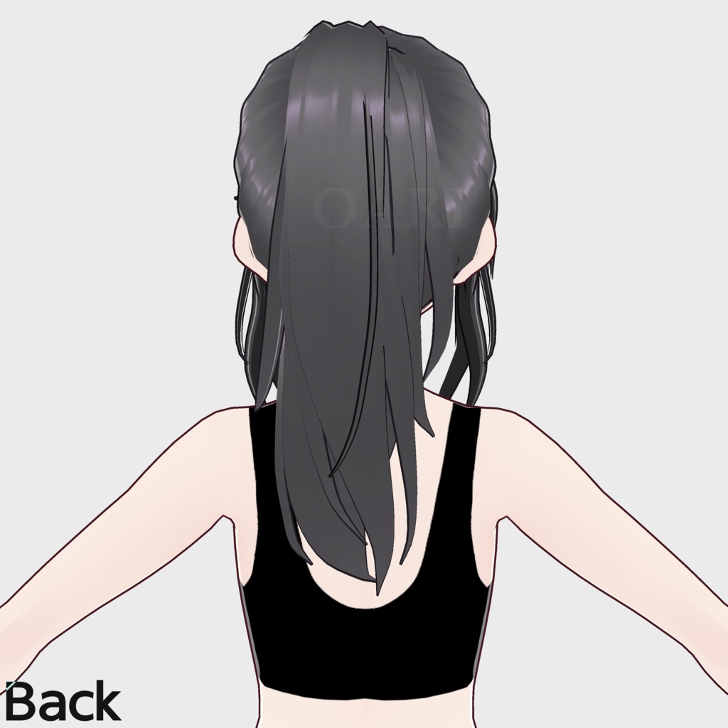 【VRoid】ハイポニーテールヘアプリセット / High ponytail hair preset