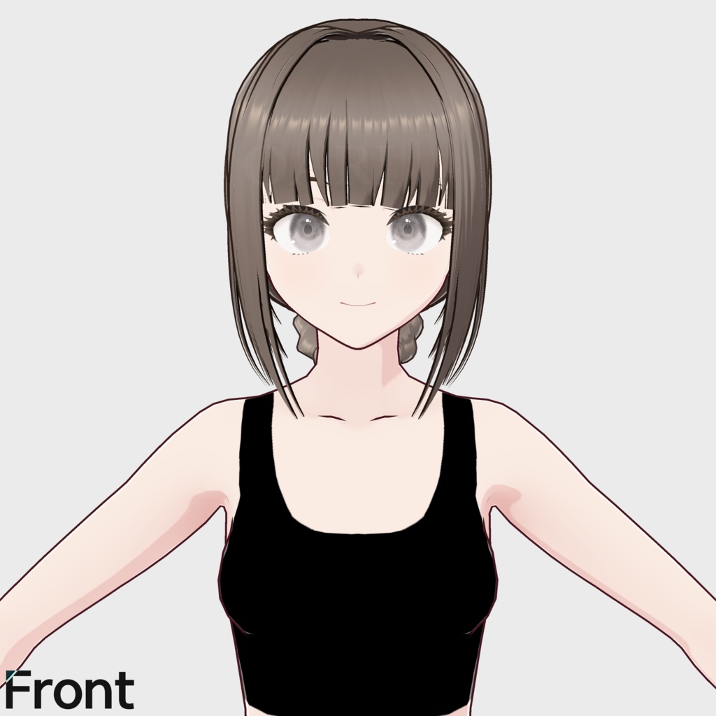 【VRoid】お団子ヘアプリセット / Low bun hair preset