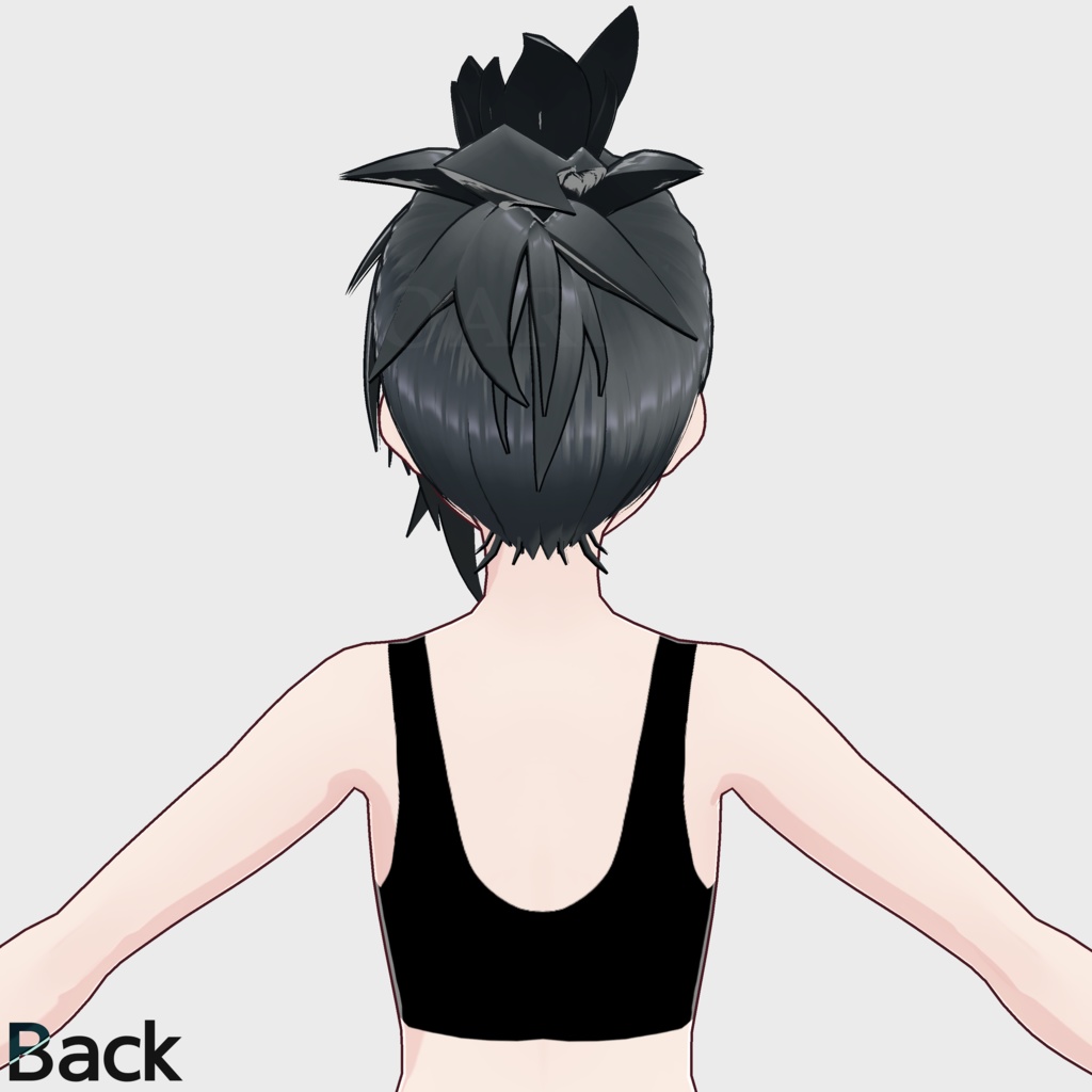 【VRoid】ハイポニーテールヘアプリセット / High ponytail hair preset