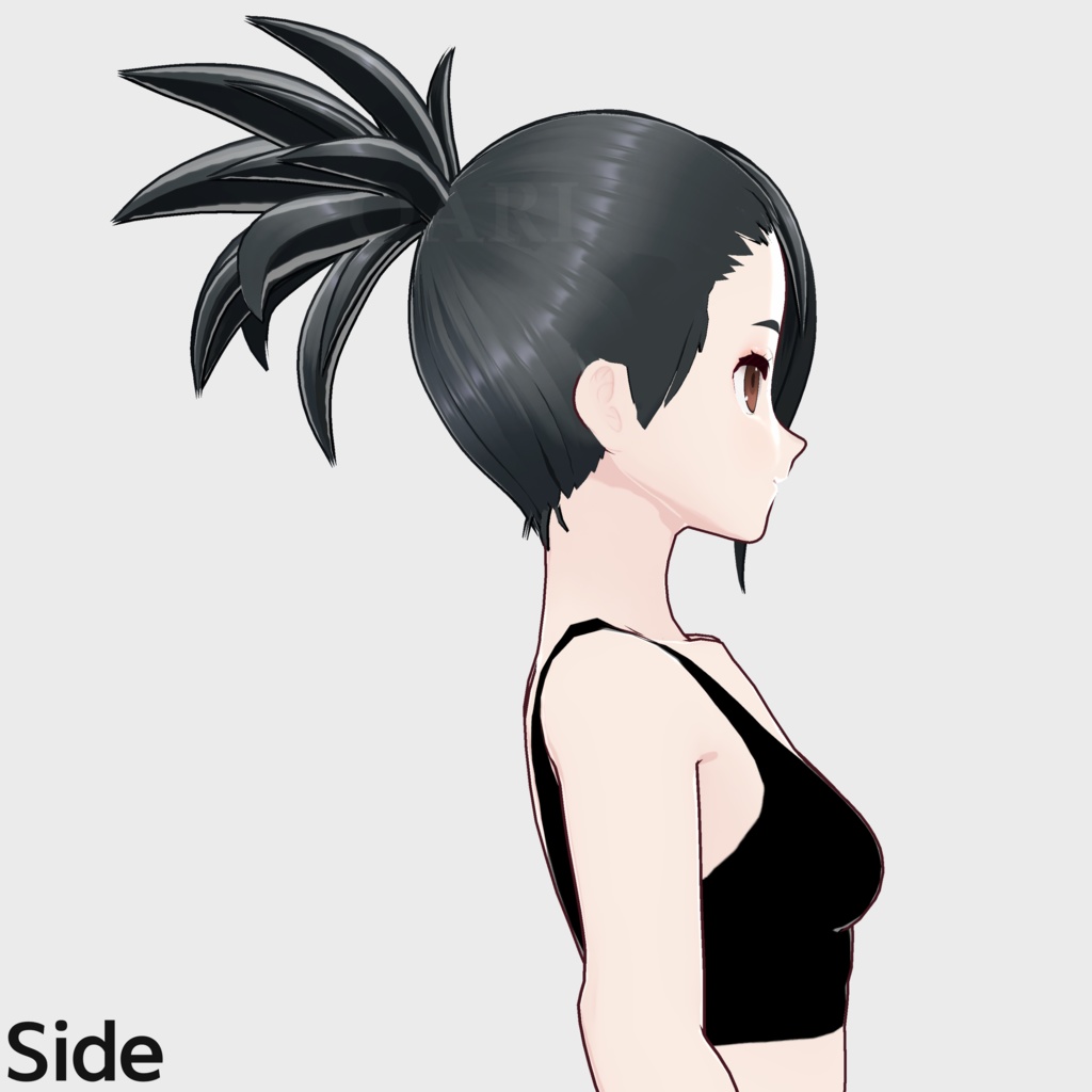 【VRoid】ハイポニーテールヘアプリセット / High ponytail hair preset