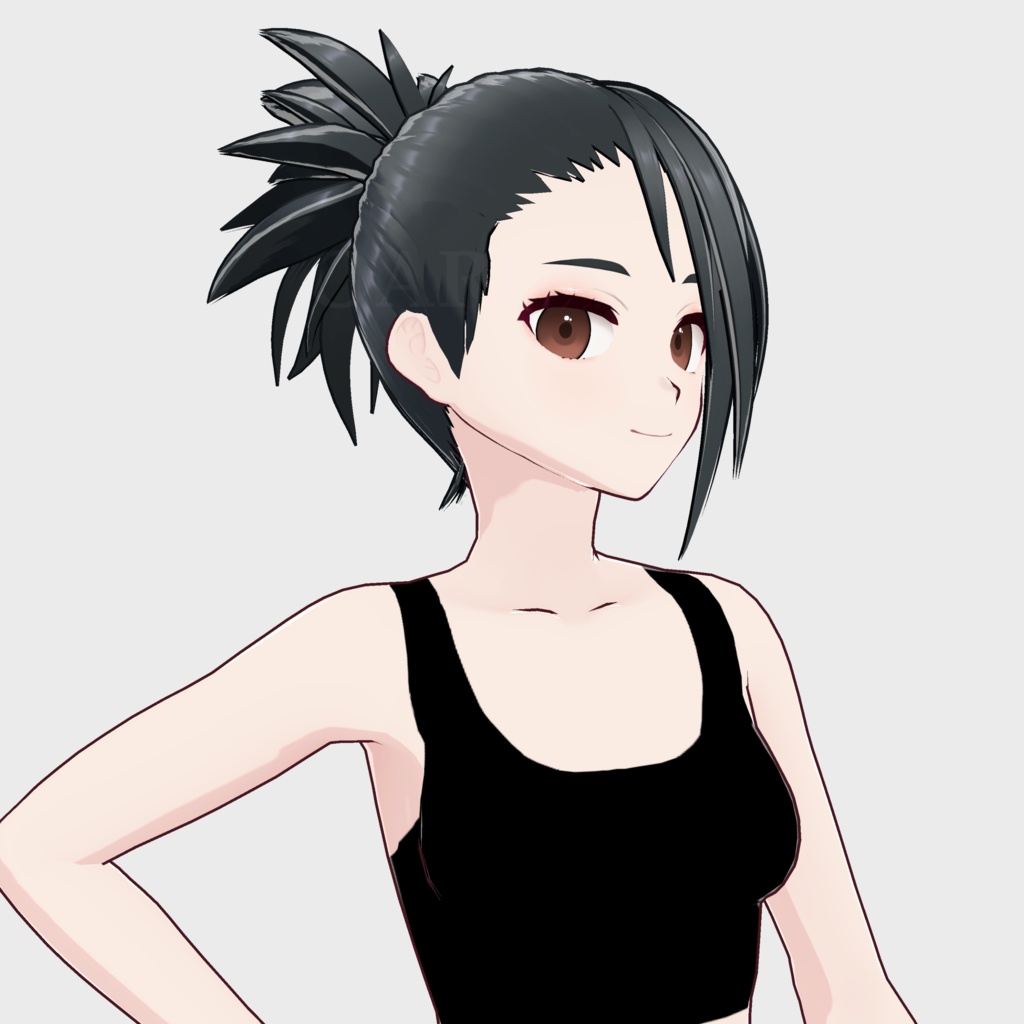 【VRoid】ハイポニーテールヘアプリセット / High ponytail hair preset