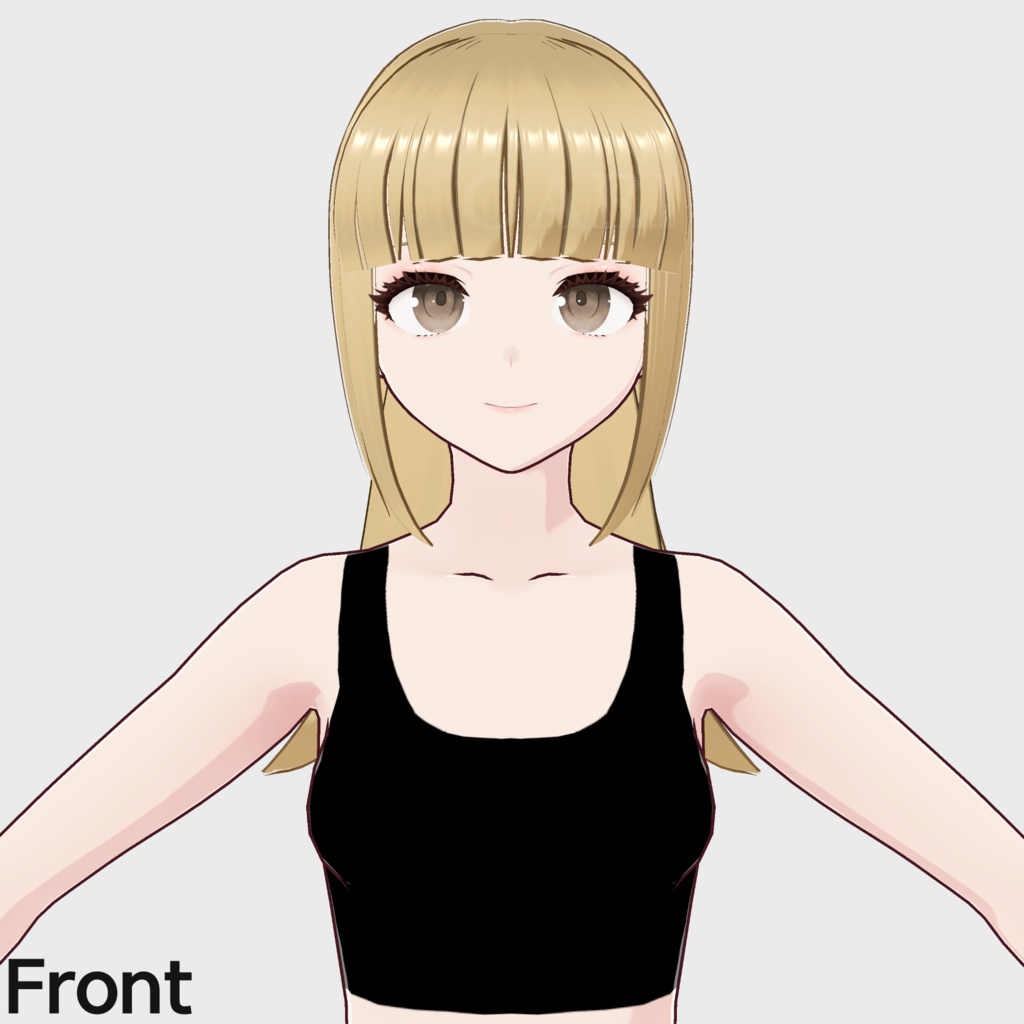 【VRoid】ハイポニーテールヘアプリセット / High ponytail hair preset