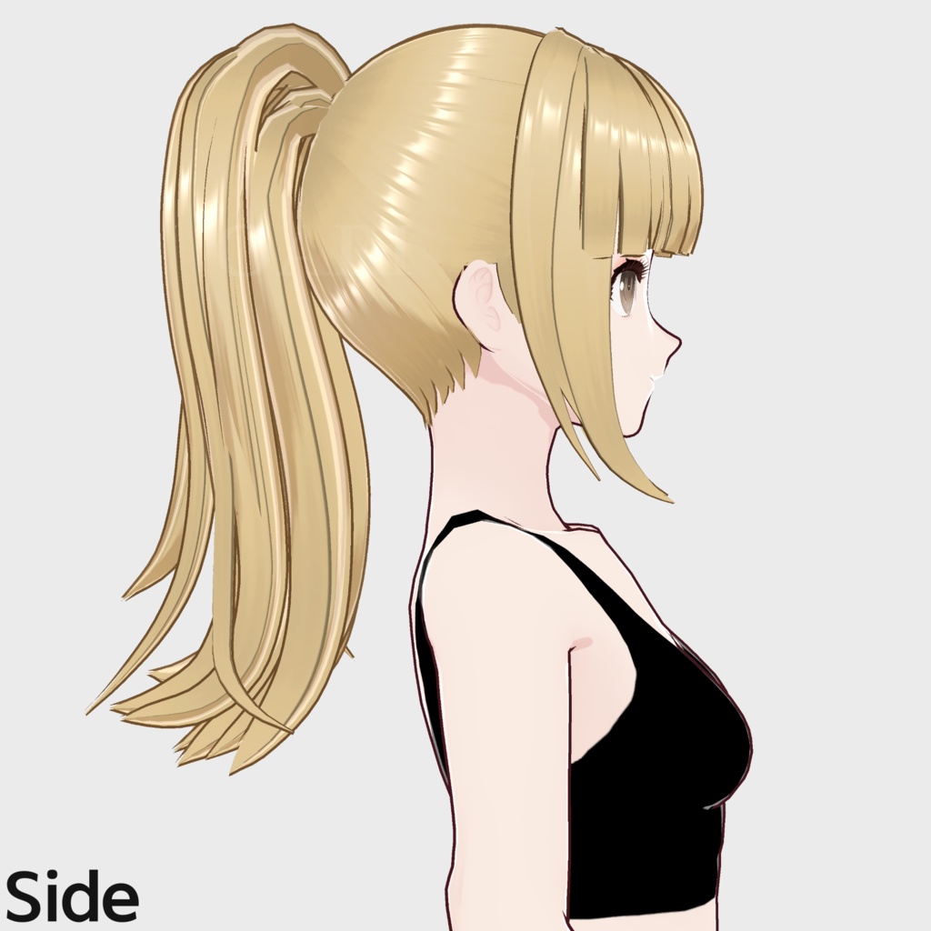 【VRoid】ハイポニーテールヘアプリセット / High ponytail hair preset