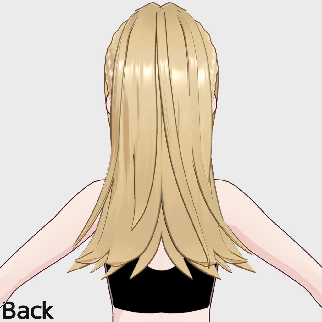 【VRoid】ハイポニーテールヘアプリセット / High ponytail hair preset