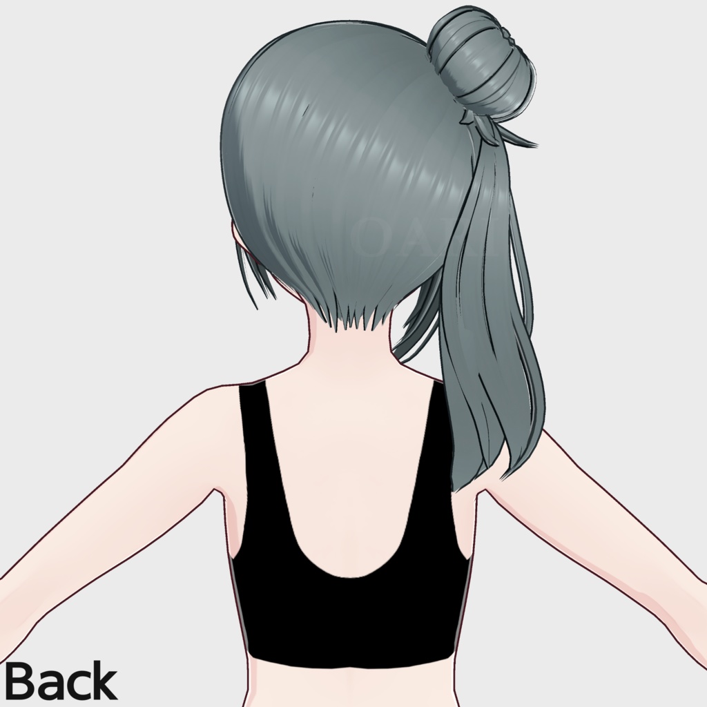 【VRoid】サイドお団子ヘアプリセット / Side bun hair preset