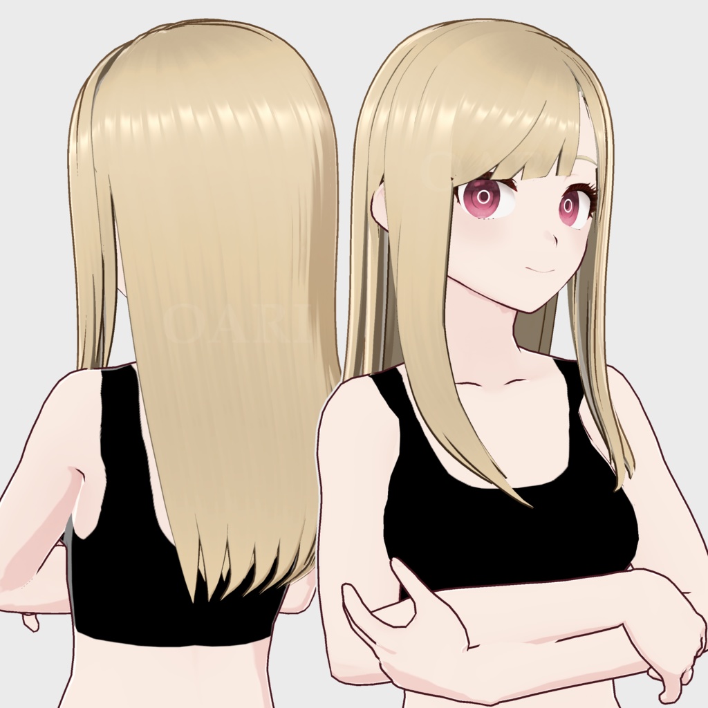 【VRoid】ロングヘアプリセット / Long hair preset