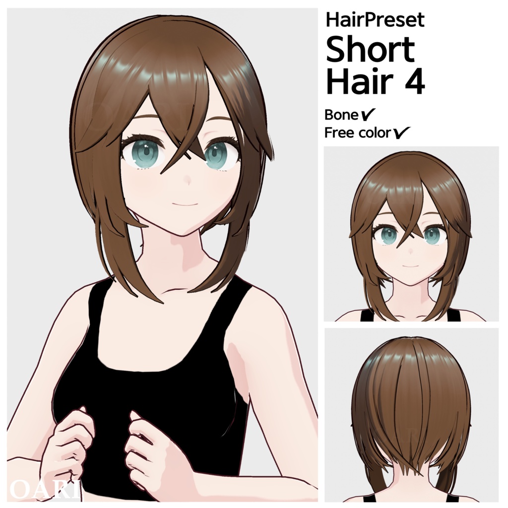 【VRoid】ショートヘアプリセット / Short hair preset