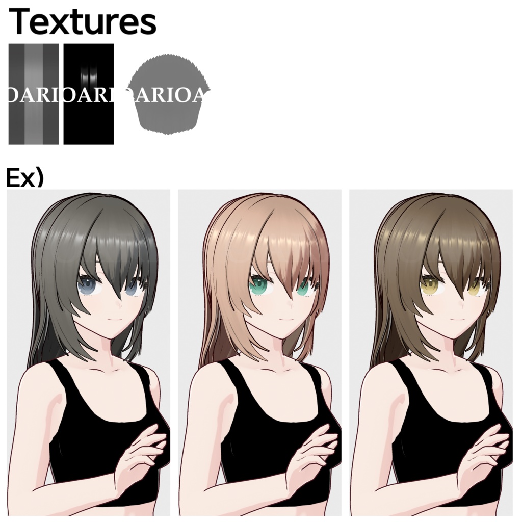 【VRoid】ロングヘアプリセット / Long hair preset