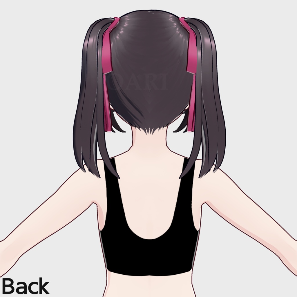 【VRoid】ツインテールヘアプリセット / Twintail hair preset