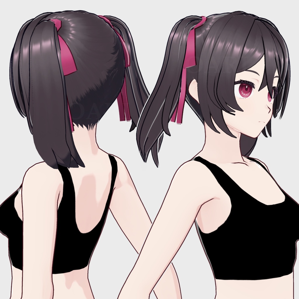 【VRoid】ツインテールヘアプリセット / Twintail hair preset