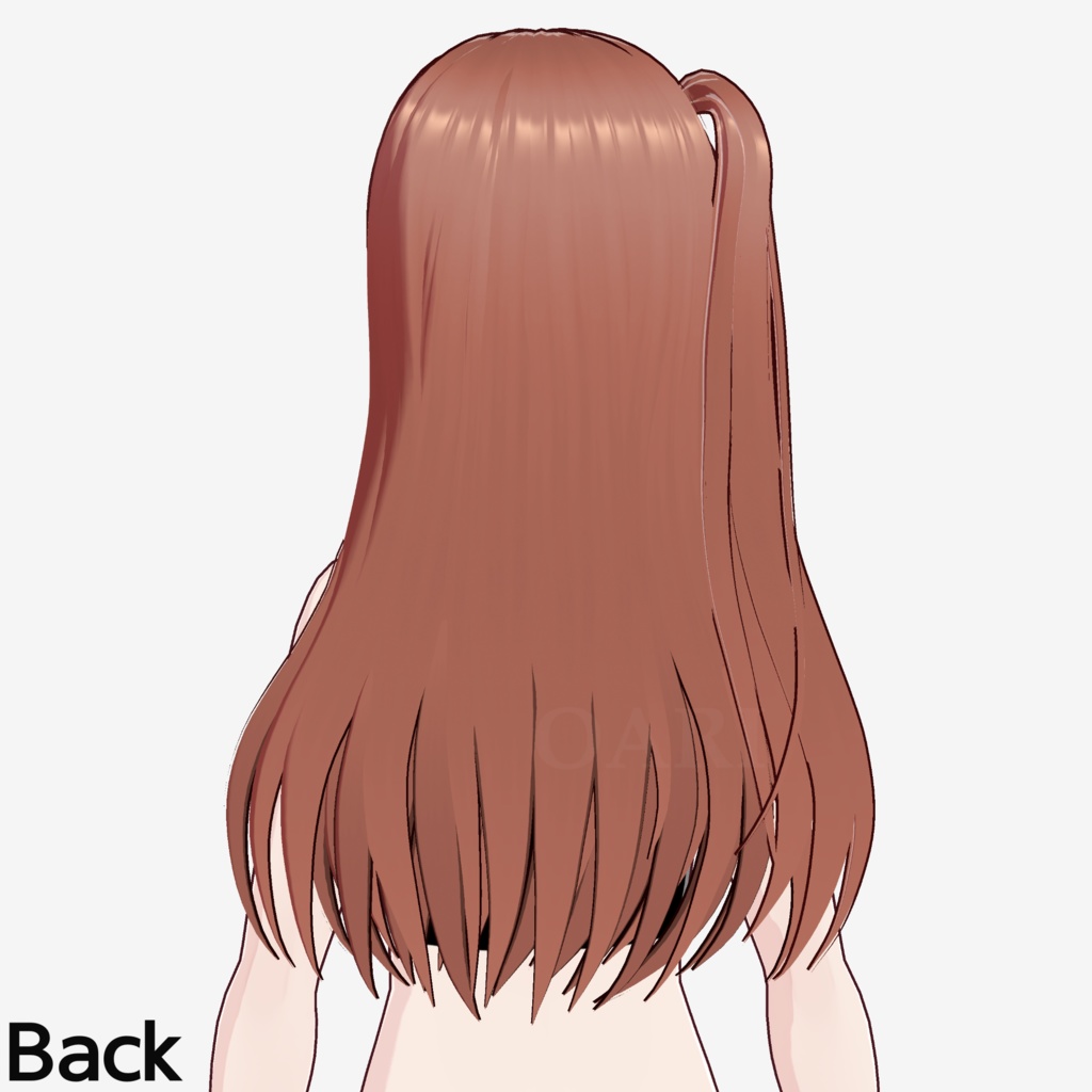 【VRoid】サイドテールロングヘアプリセット / Long hair with sidetail preset