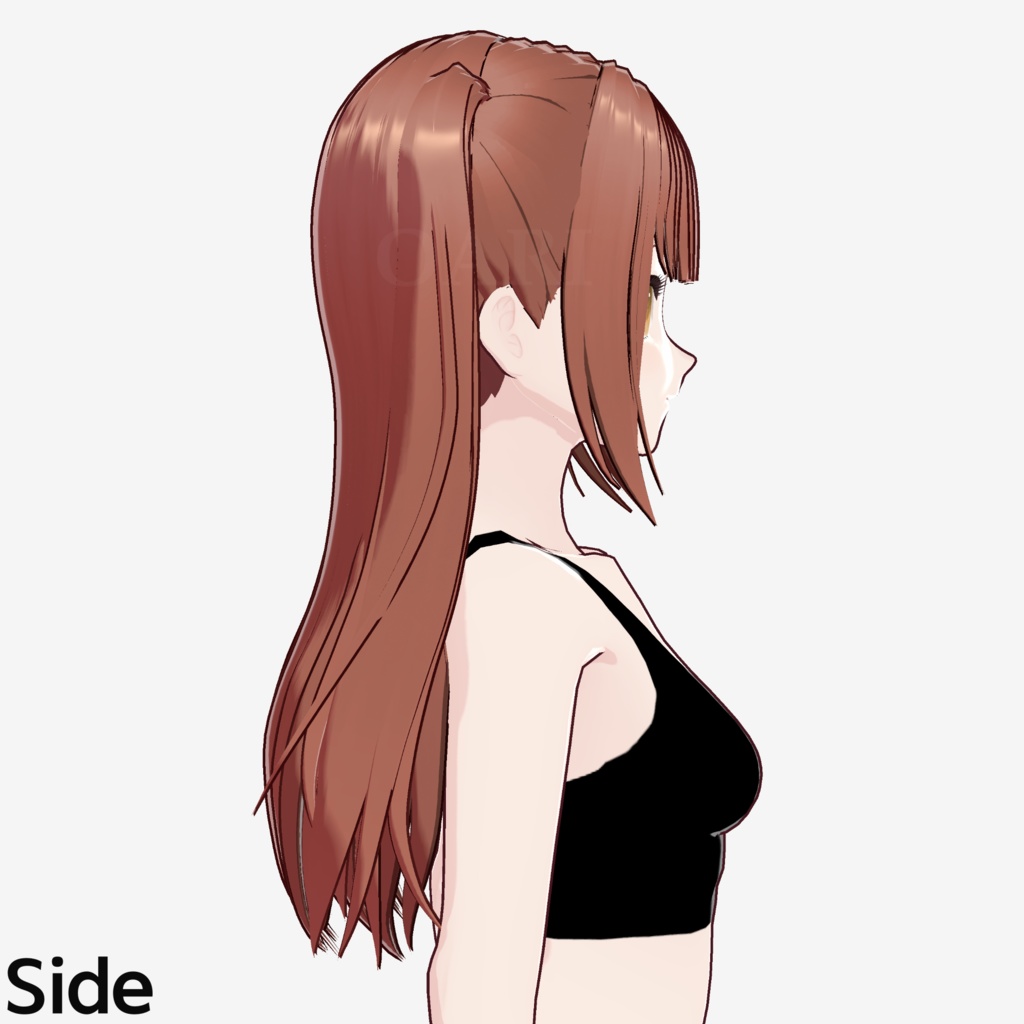 【VRoid】サイドテールロングヘアプリセット / Long hair with sidetail preset