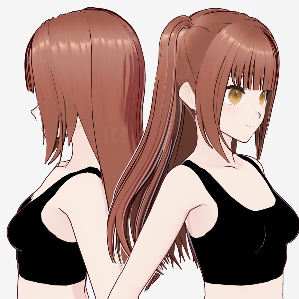 【VRoid】サイドテールロングヘアプリセット / Long hair with sidetail preset