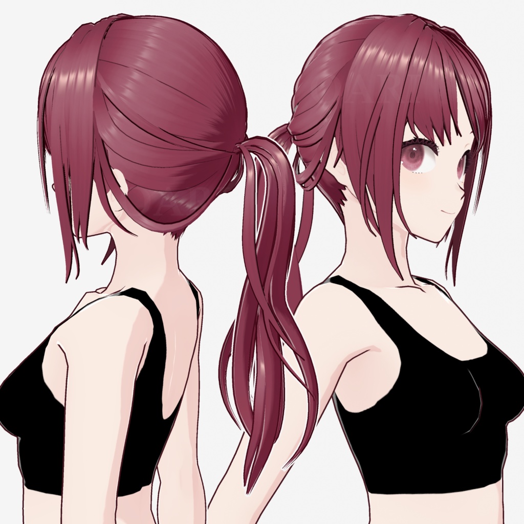 【VRoid】ポニーテールヘアプリセット / Ponytail hair preset