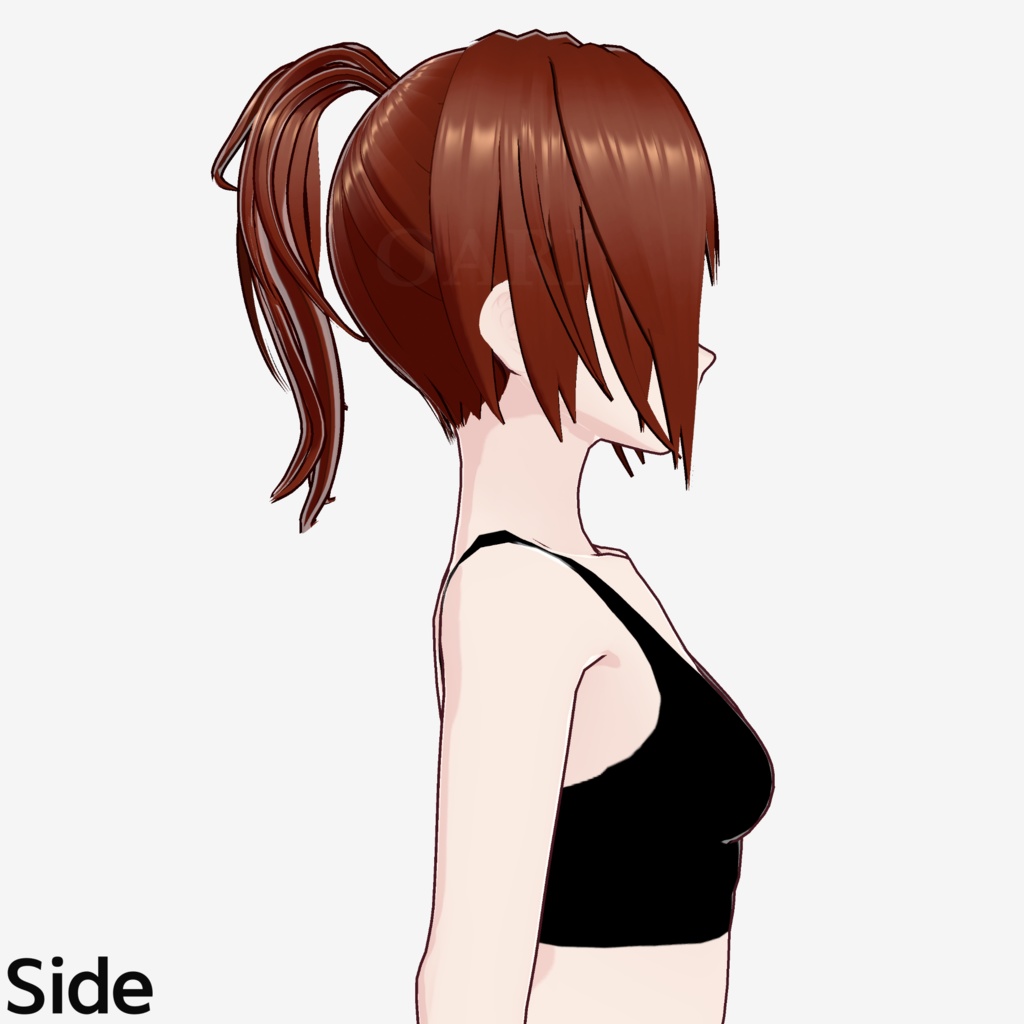 【VRoid】ハイポニーテールヘアプリセット / High ponytail hair preset