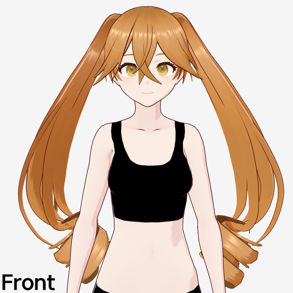 【VRoid】ロングツインテールヘアプリセット / Long twintail hair preset