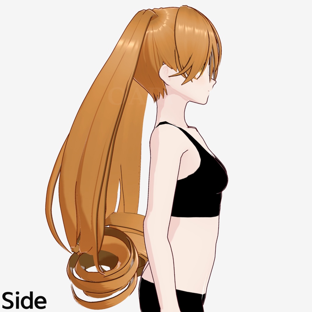 【VRoid】ロングツインテールヘアプリセット / Long twintail hair preset