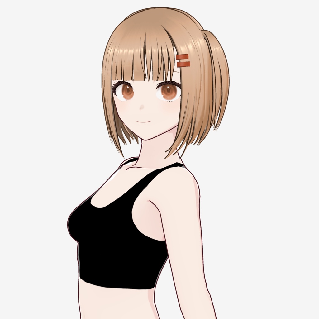 【VRoid】サイドテールボブヘアプリセット / Bob hair with sidetail preset