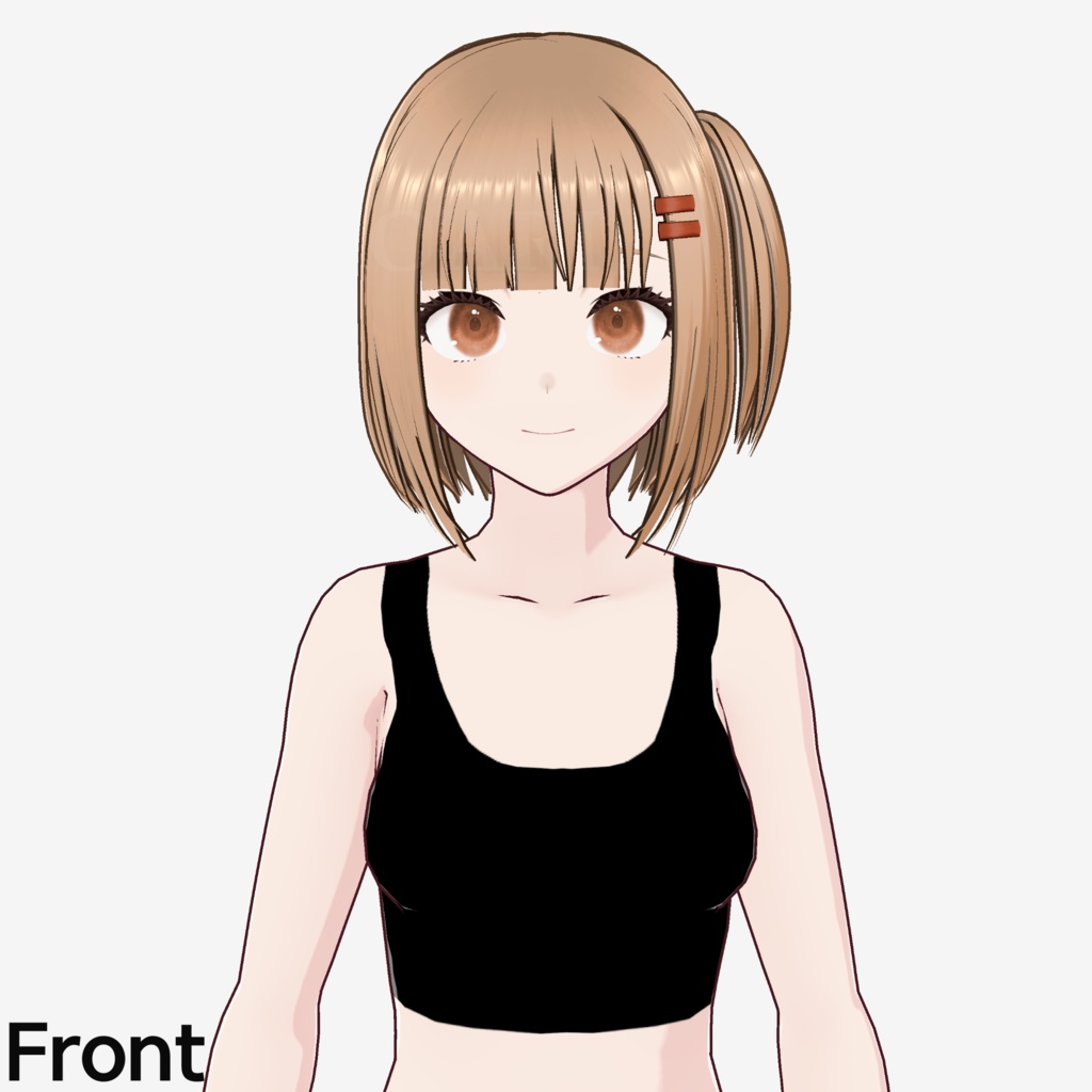 【VRoid】サイドテールボブヘアプリセット / Bob hair with sidetail preset