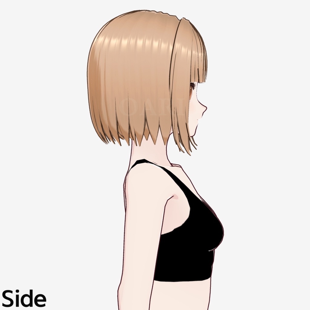 【VRoid】サイドテールボブヘアプリセット / Bob hair with sidetail preset