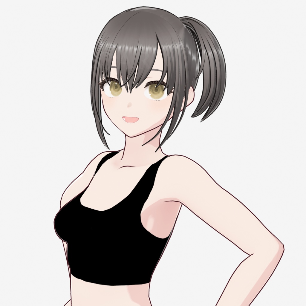 【VRoid】サイドハイポニーテールアプリセット / Side high ponytail hair preset