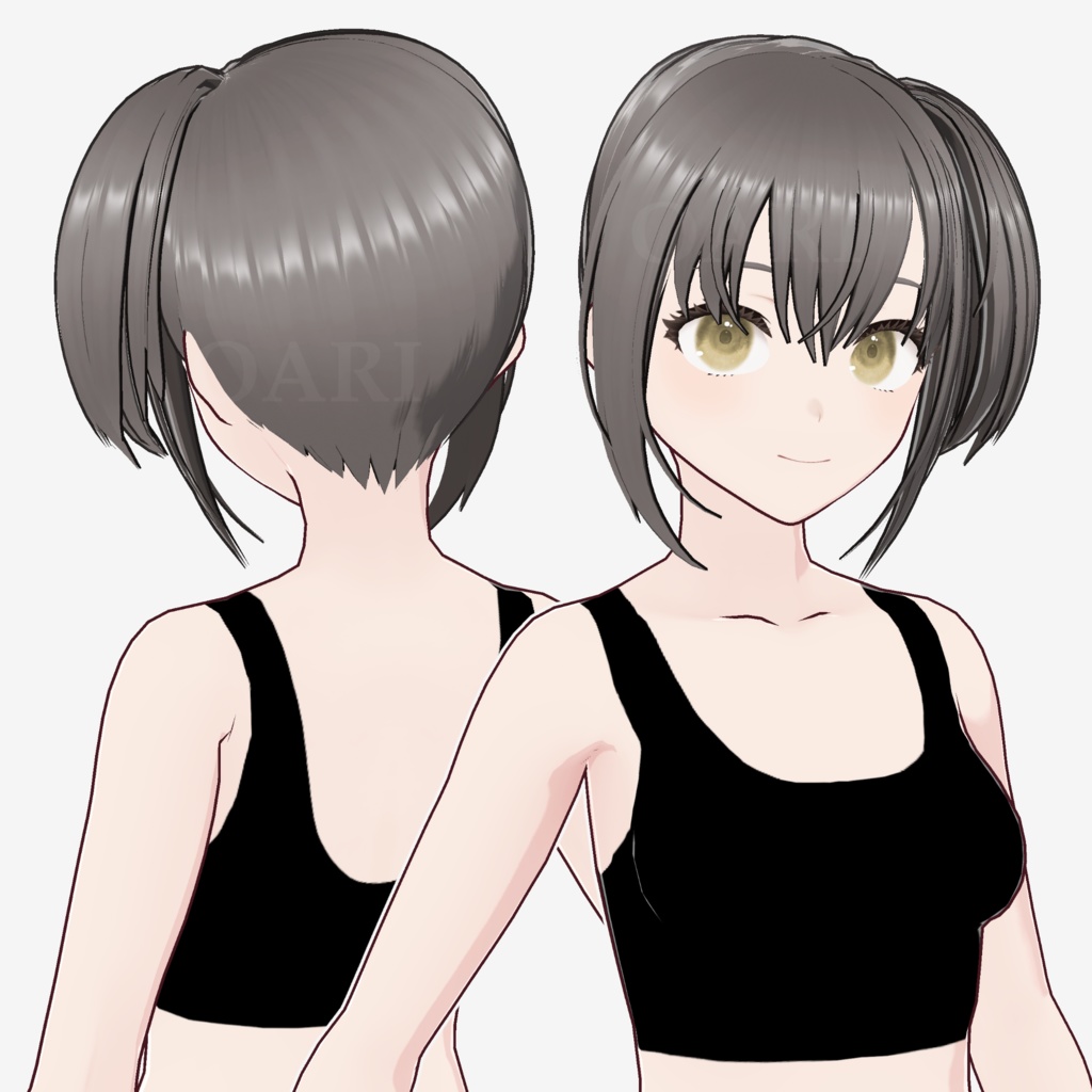 【VRoid】サイドハイポニーテールアプリセット / Side high ponytail hair preset