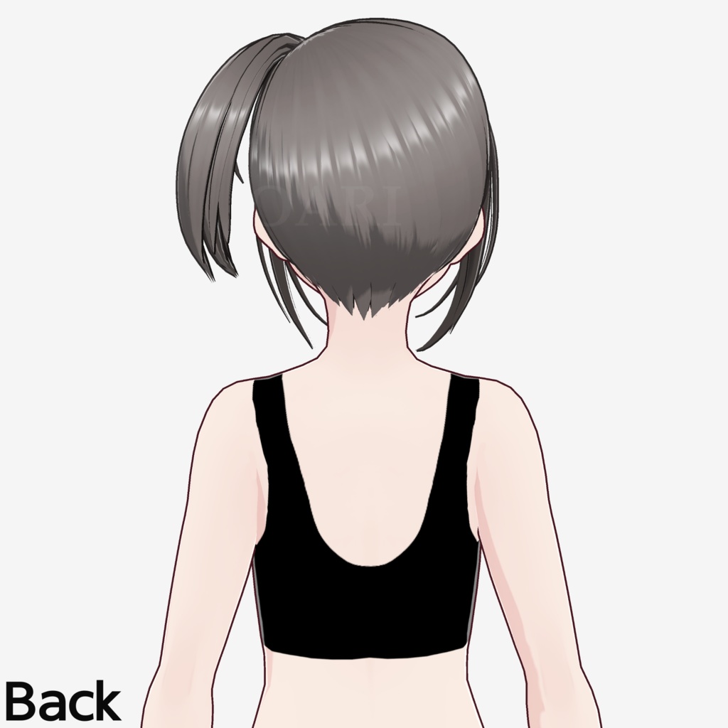 【VRoid】サイドハイポニーテールアプリセット / Side high ponytail hair preset