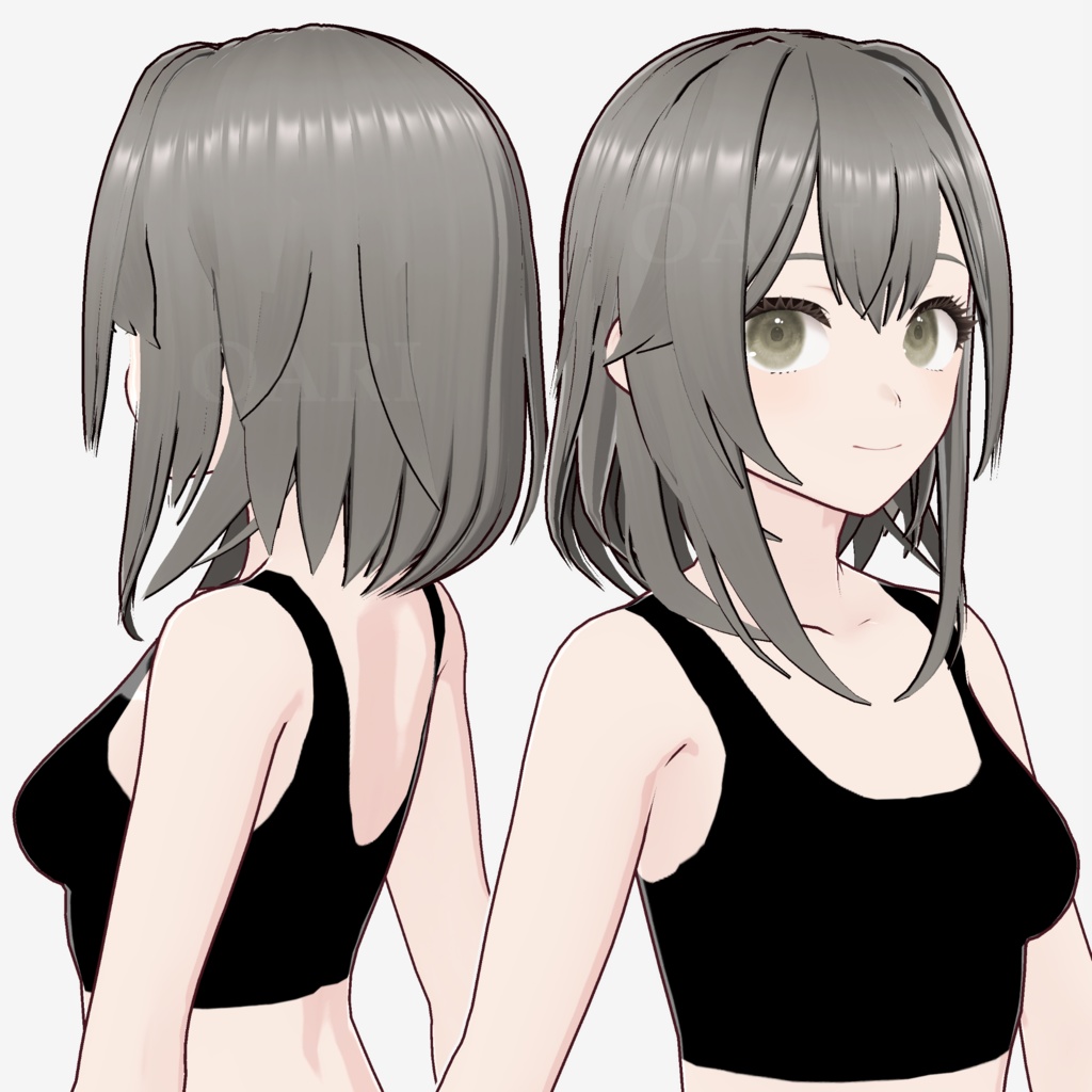 【VRoid】セミロングヘアプリセット / Semi long hair preset