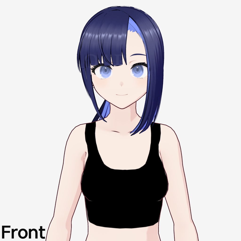 【VRoid】ツートンポニーテールヘアプリセット / Two tone ponytail hair preset