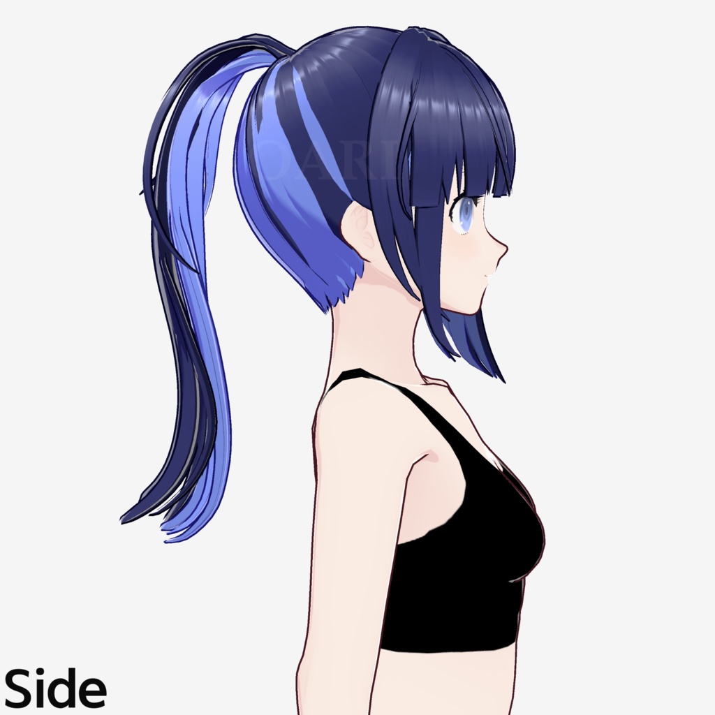 【VRoid】ツートンポニーテールヘアプリセット / Two tone ponytail hair preset