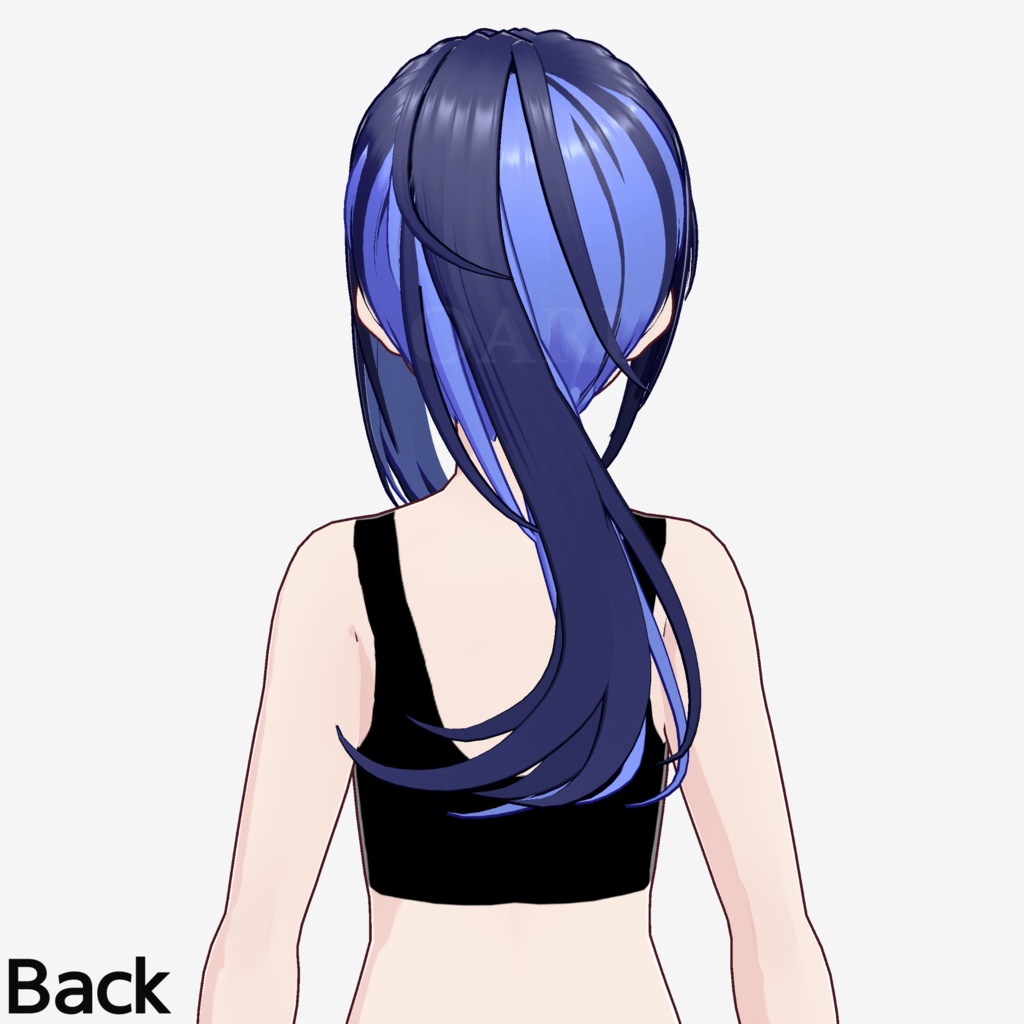 【VRoid】ツートンポニーテールヘアプリセット / Two tone ponytail hair preset