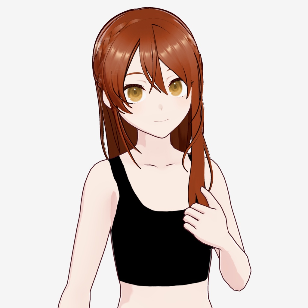 【VRoid】三つ編みロングヘアプリセット / Long hair with braids preset
