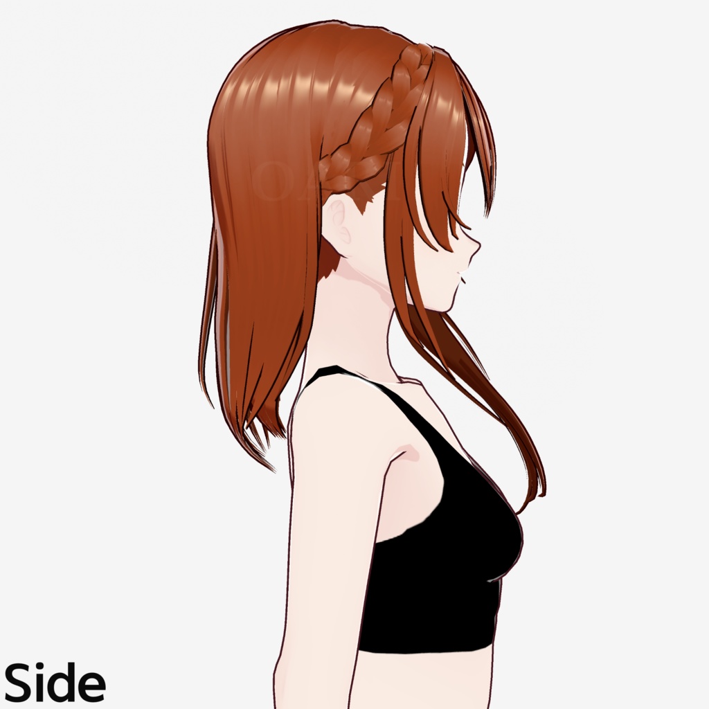 【VRoid】三つ編みロングヘアプリセット / Long hair with braids preset
