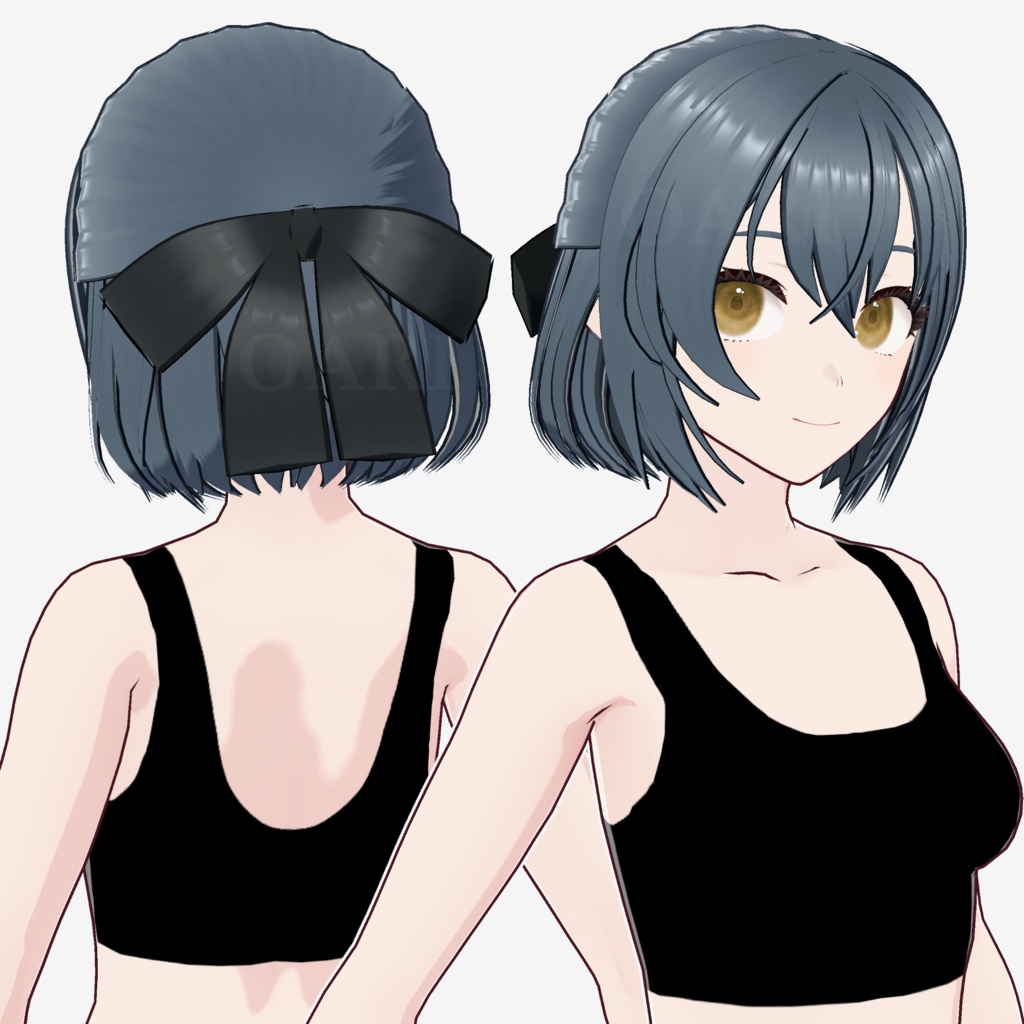 【VRoid】ショートボブヘアプリセット / Short bob hair preset