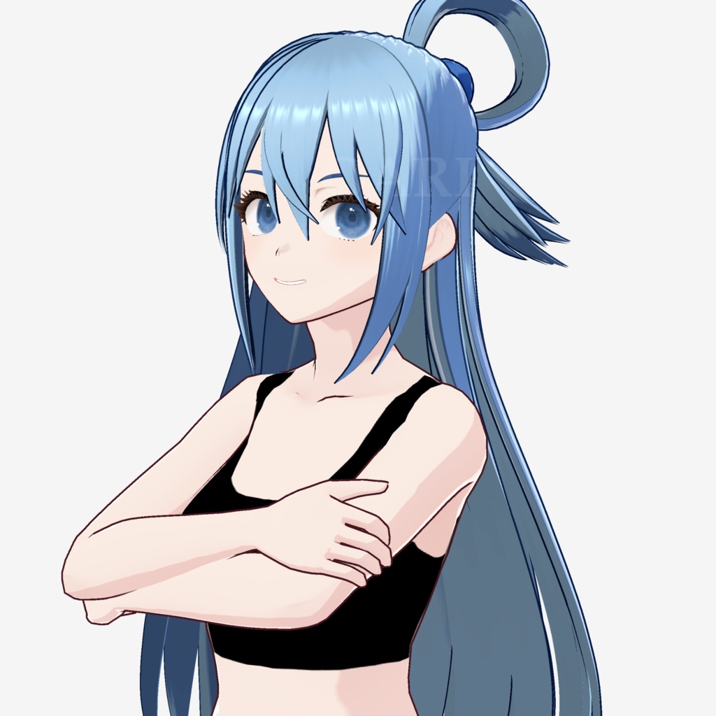 【VRoid】お団子ハーフアップヘアプリセット / Half-up bun hair preset