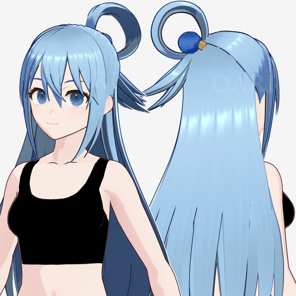 【VRoid】お団子ハーフアップヘアプリセット / Half-up bun hair preset