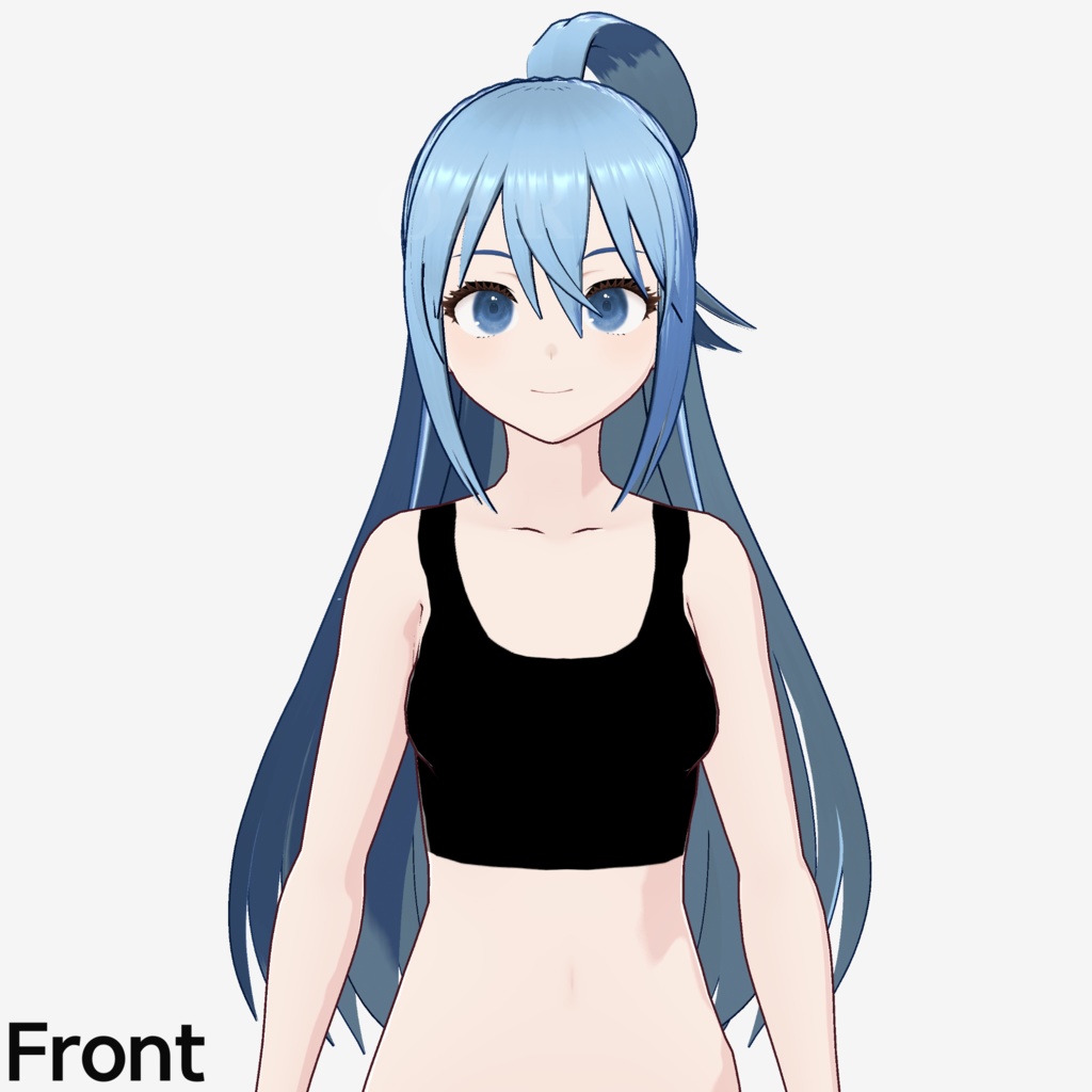 【VRoid】お団子ハーフアップヘアプリセット / Half-up bun hair preset