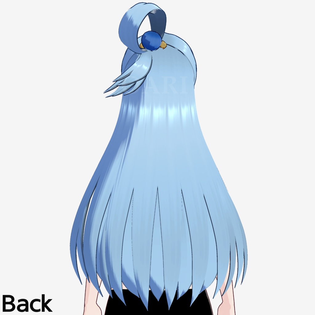 【VRoid】お団子ハーフアップヘアプリセット / Half-up bun hair preset