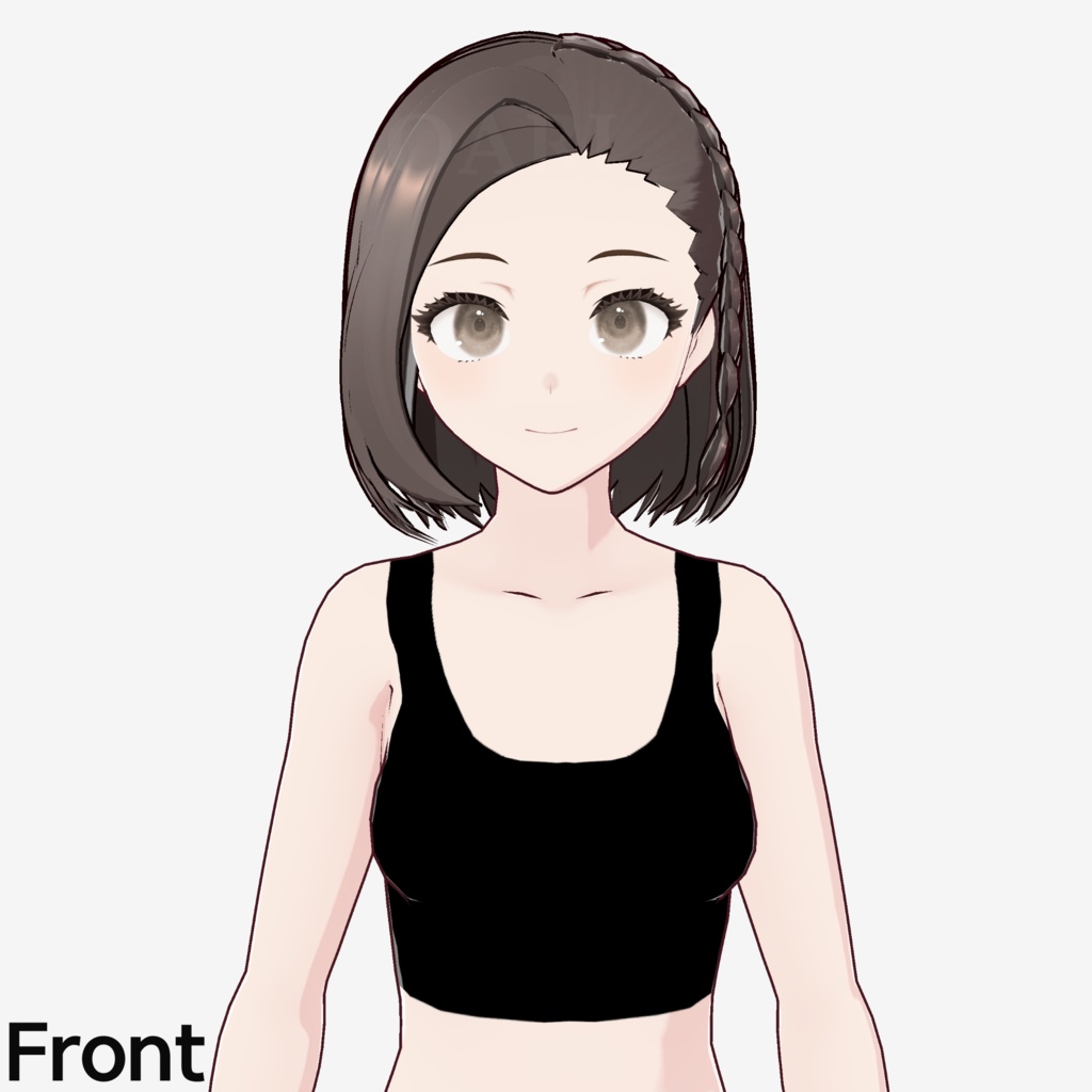 【VRoid】三つ編みアレンジボブヘアプリセット / Bob hair with braid preset