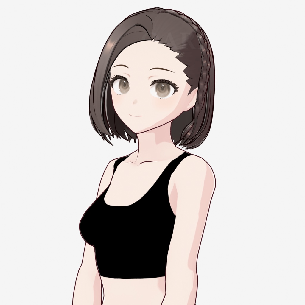 【VRoid】三つ編みアレンジボブヘアプリセット / Bob hair with braid preset