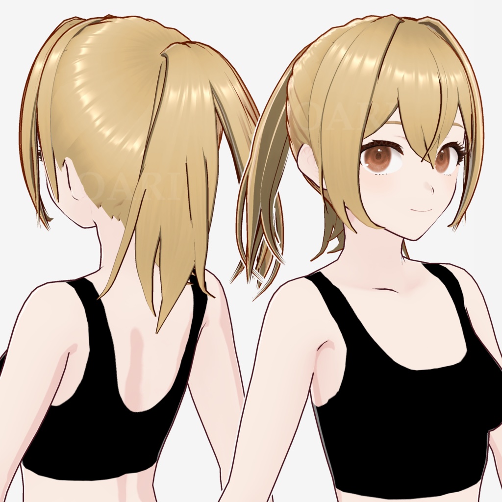 【VRoid】ポニーテールヘアプリセット / Ponytail hair preset
